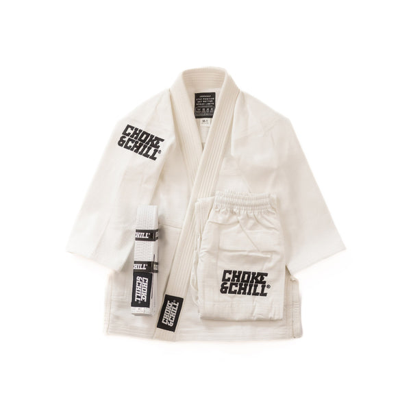 Kimono BJJ enfant Basic - Blanc avec ceinture blanche