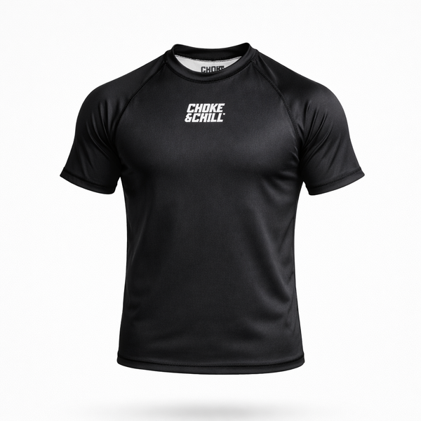 Basic Rashguard - Schwarz - Kurzarm