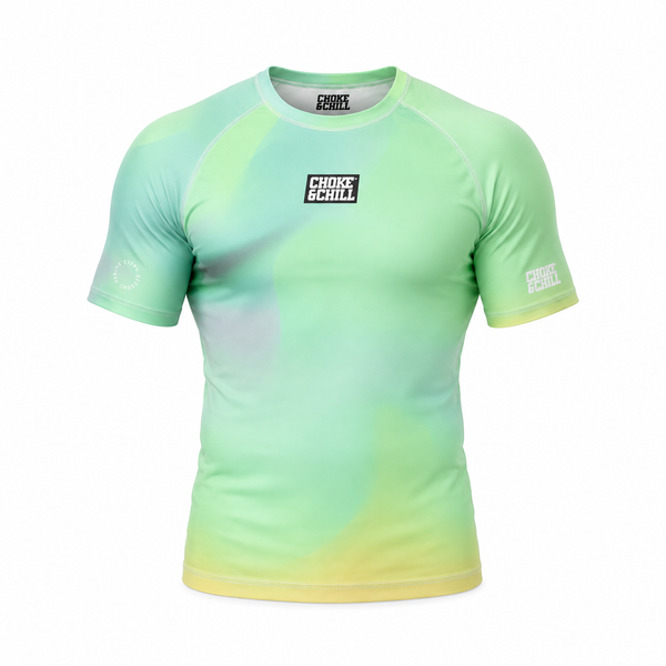 Choke&Chill Rashguard Acid Green Short Sleeve – product image 1