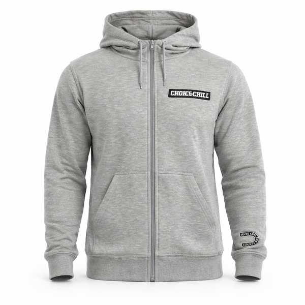 Choke&Chill Zip-Up Hoodie Core Grey – product image 1